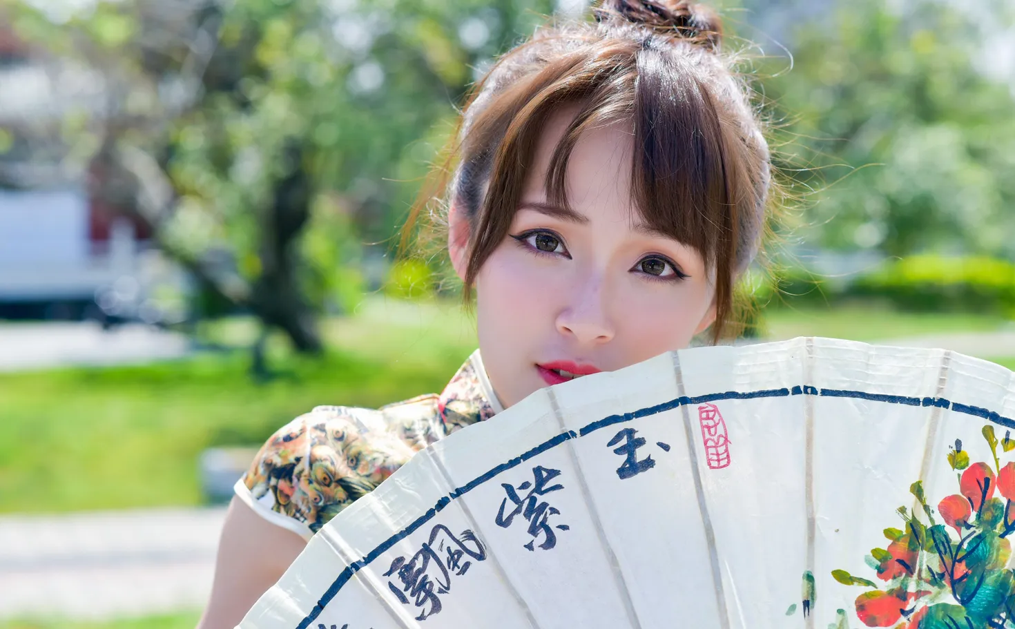 [街拍丝足] NO.189 繆婉瑜 碎花短旗袍高跟美腿#街拍丝足、美足#[68P]-028