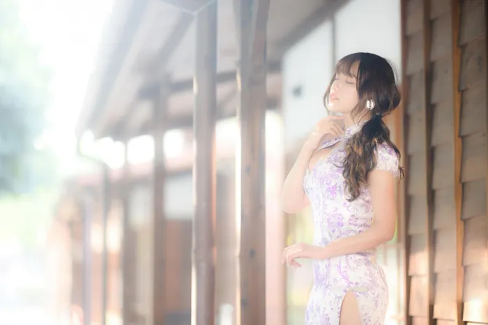 [街拍丝足] NO.040 Listening 旗袍絲襪高跟美腿外拍 #街拍丝足、美足#[87P]-076