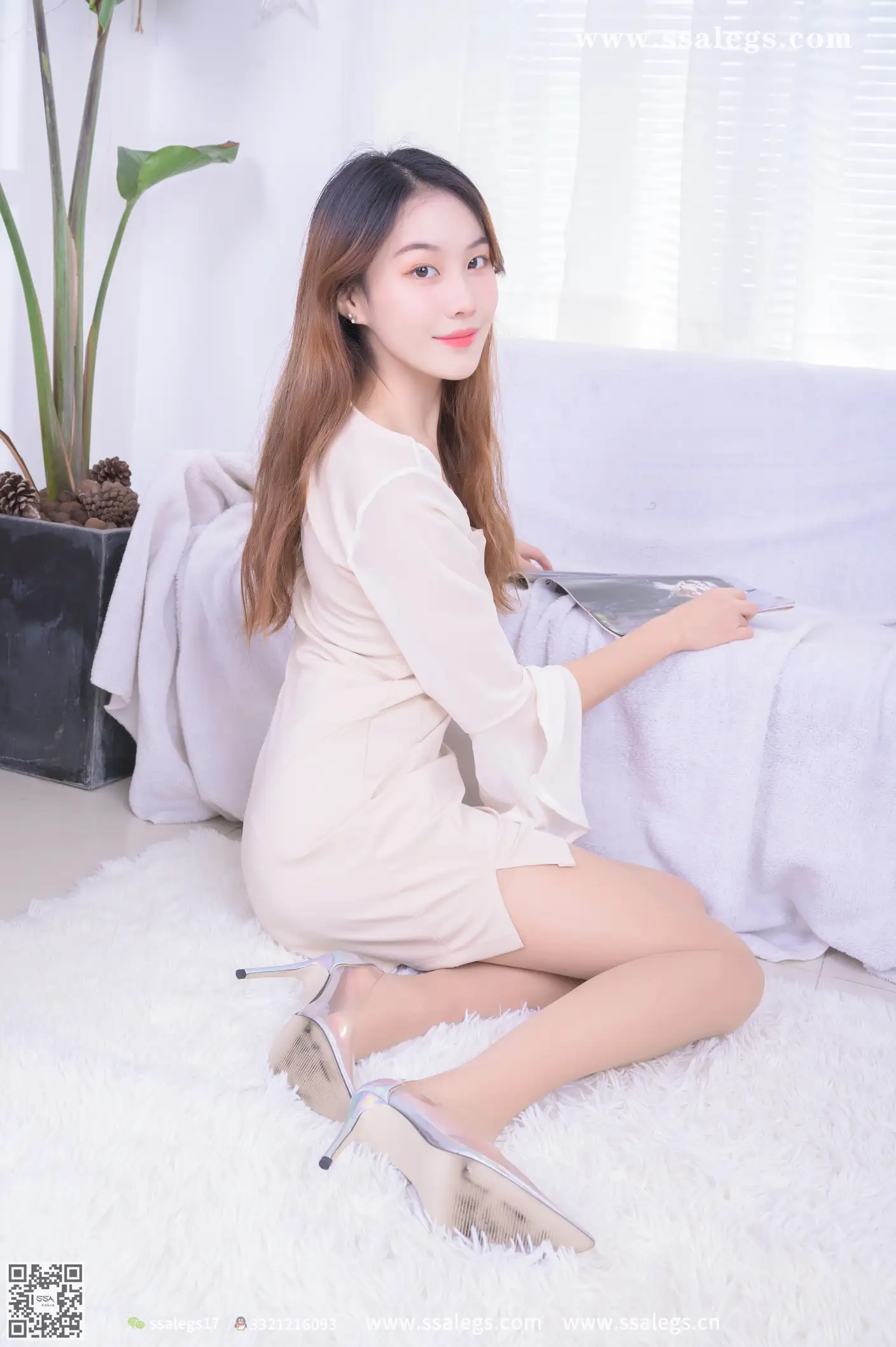 [SSA丝社] NO.446 素素 简简单单的穿开裆丝袜(下)、丝社、美足#[130P]-007