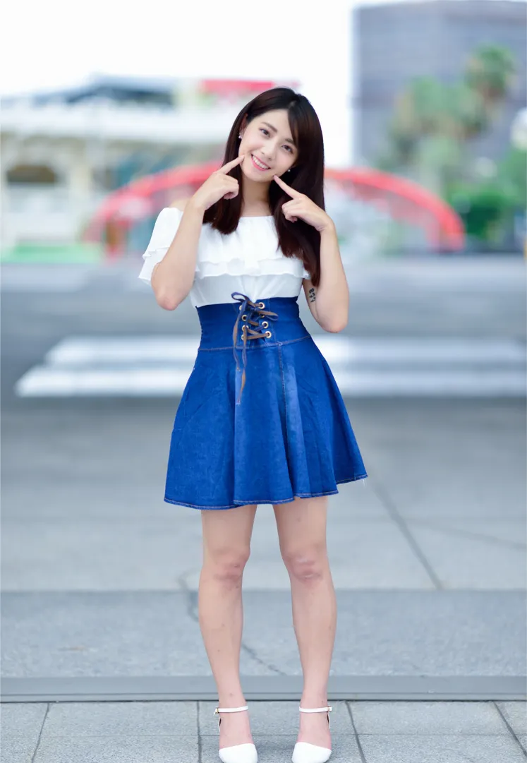 [街拍丝足] NO.168 姍姍 牛仔短裙涼高美腿 #街拍丝足、美足#[35P]-021