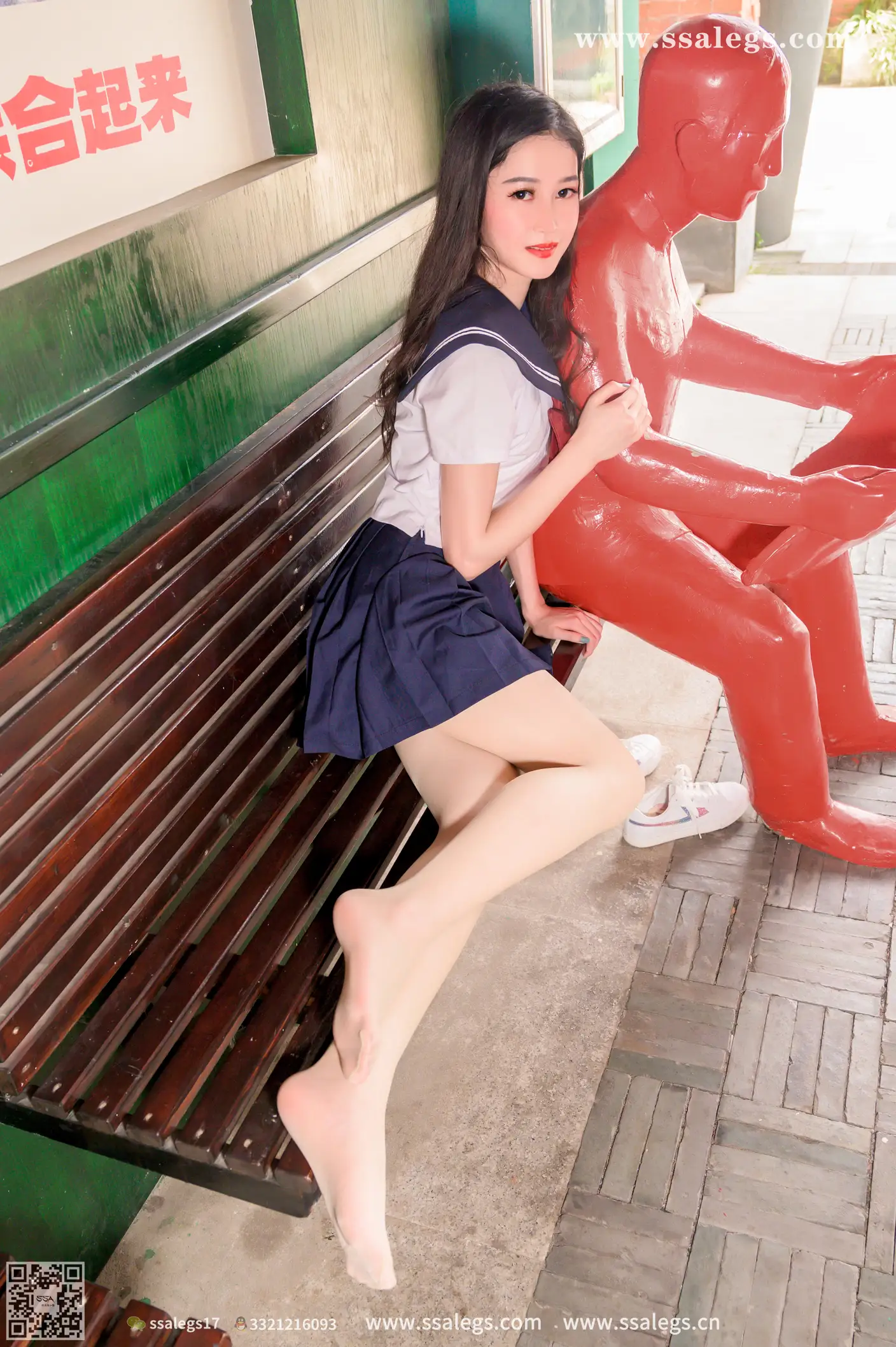[SSA丝社] NO.422 漫漫白色jk制服肉丝写真(下)、丝社、美足#[134P]-123