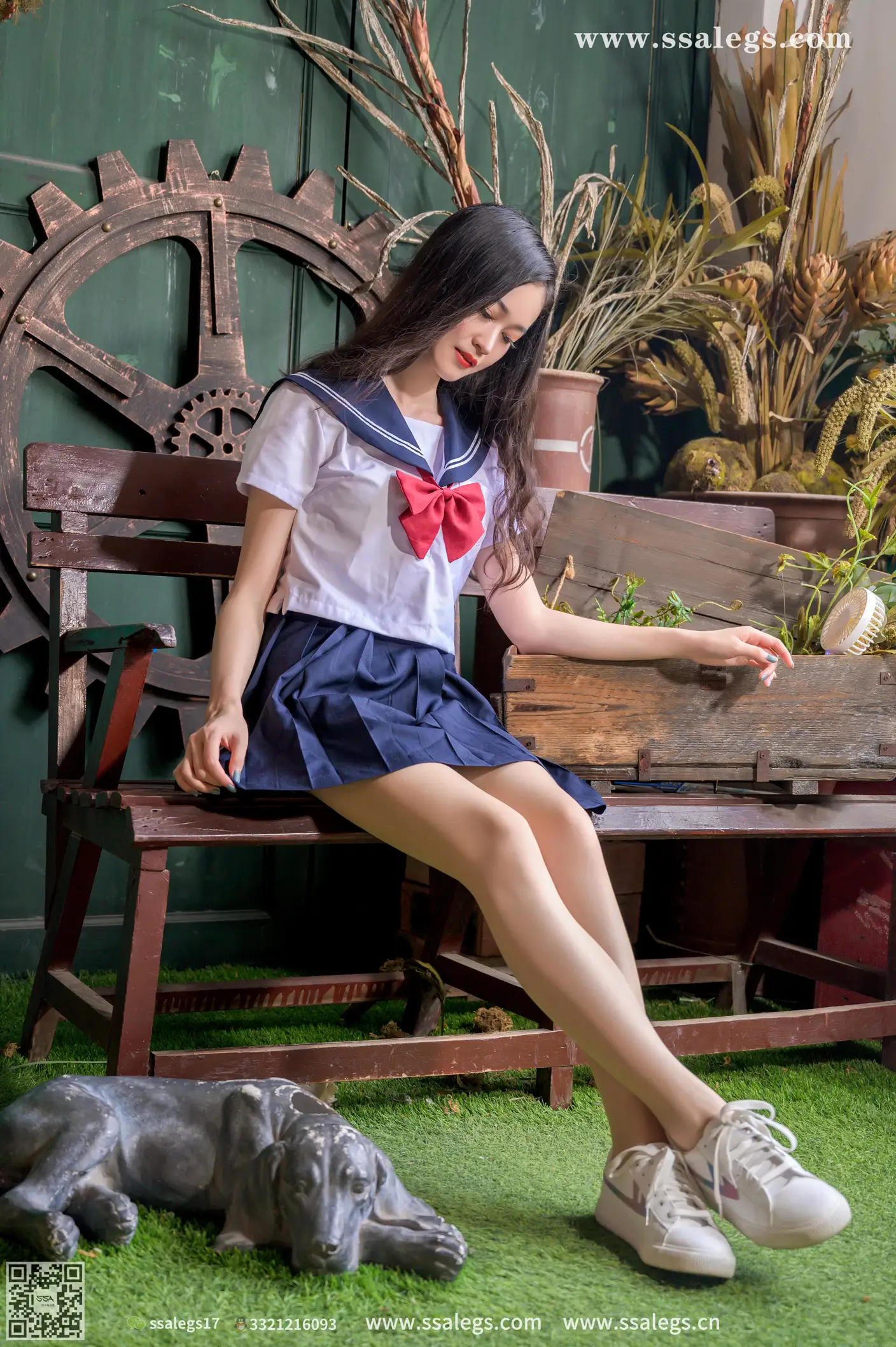 [SSA丝社] NO.421 漫漫白色jk制服肉丝写真(上)、丝社、美足#[135P]-020