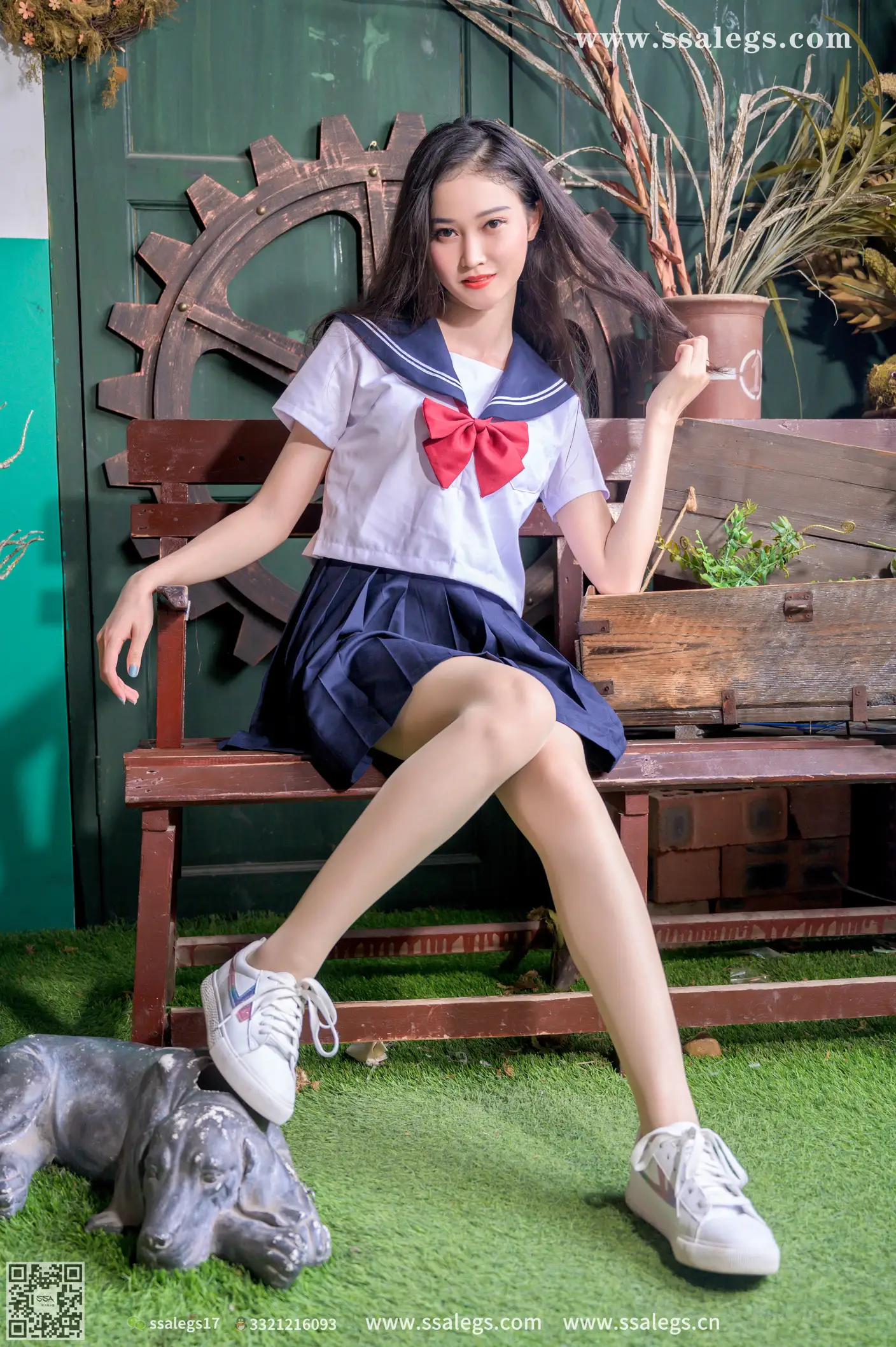 [SSA丝社] NO.421 漫漫白色jk制服肉丝写真(上)、丝社、美足#[135P]-005