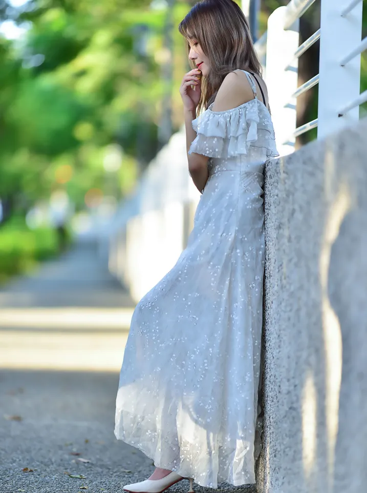 [街拍丝足] NO.200 vivi曹媛媛 吊带高衩长裙高跟美腿 #街拍丝足、美足#[113P]-034