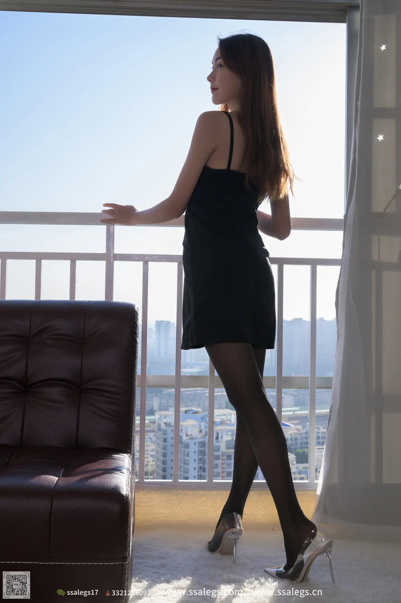 [SSA丝社] NO.501 素素 闪亮黑丝袜写真（上)、丝社、美足#[123P]-100