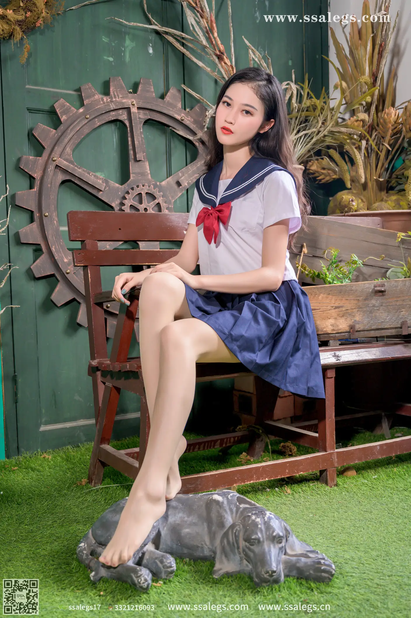 [SSA丝社] NO.421 漫漫白色jk制服肉丝写真(上)、丝社、美足#[135P]-067