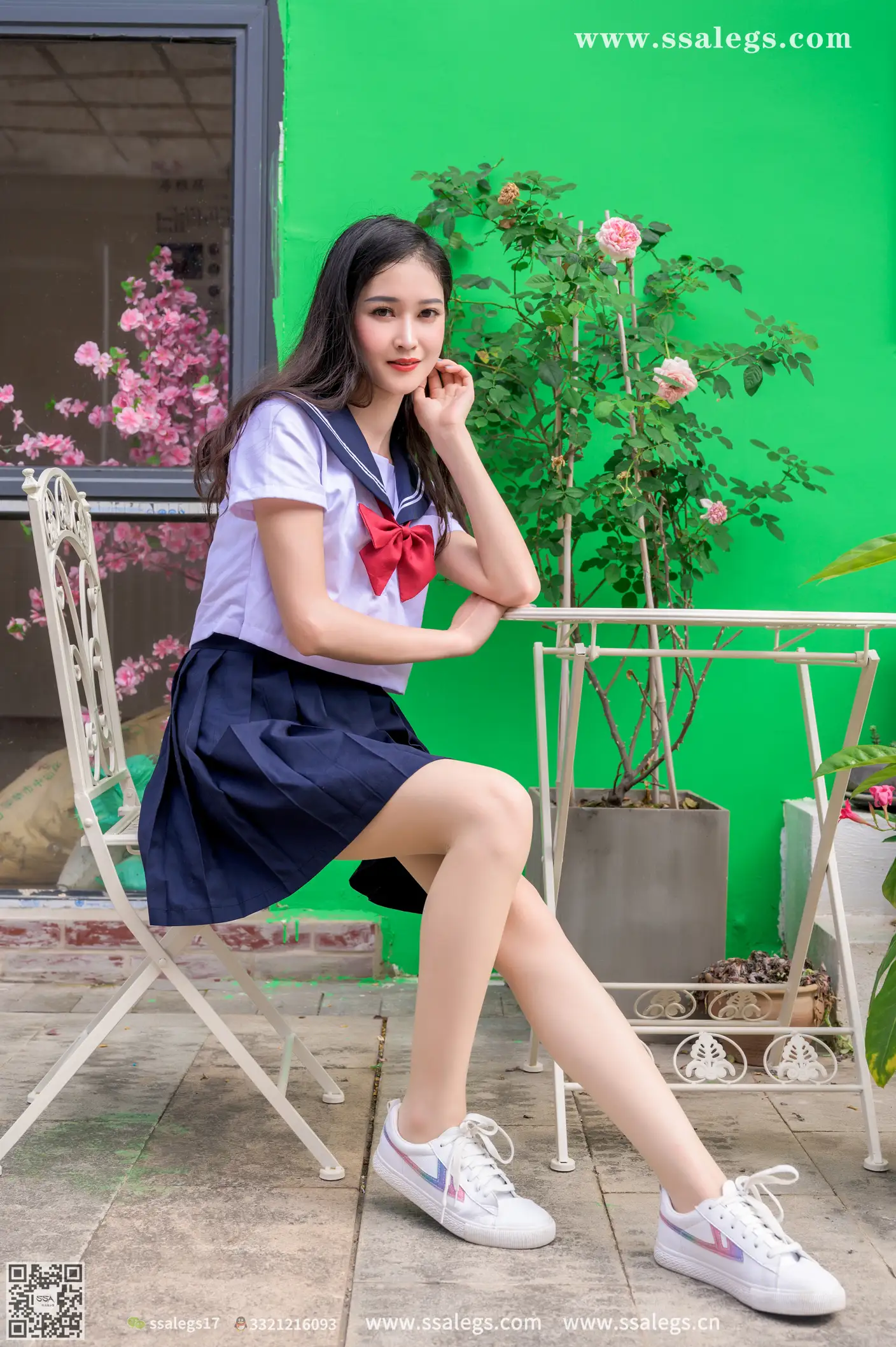 [SSA丝社] NO.422 漫漫白色jk制服肉丝写真(下)、丝社、美足#[134P]-059
