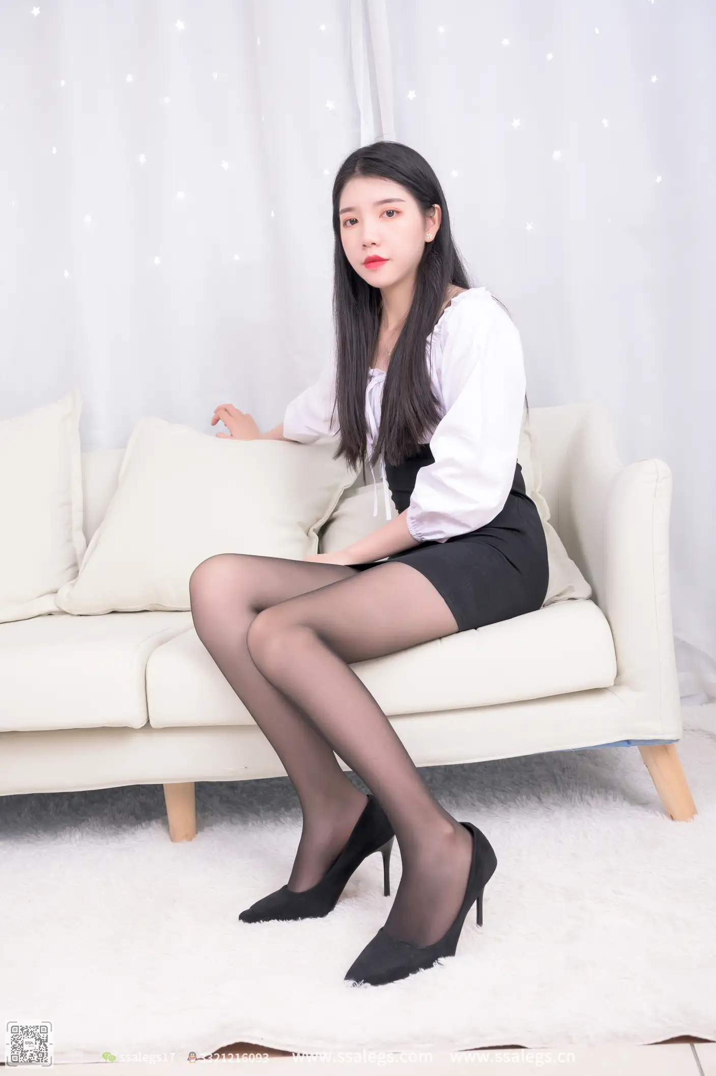 [SSA丝社] NO.516 秋秋 黑丝写真（上)、丝社、美足#[122P]-059