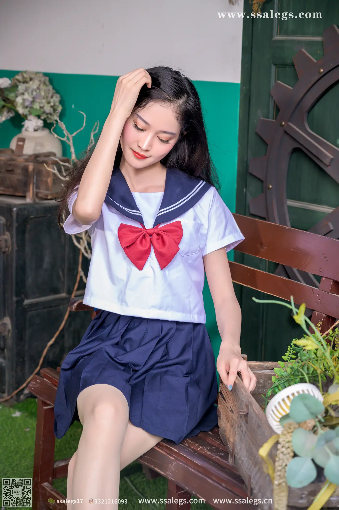 [SSA丝社] NO.421 漫漫白色jk制服肉丝写真(上)、丝社、美足#[135P]-013