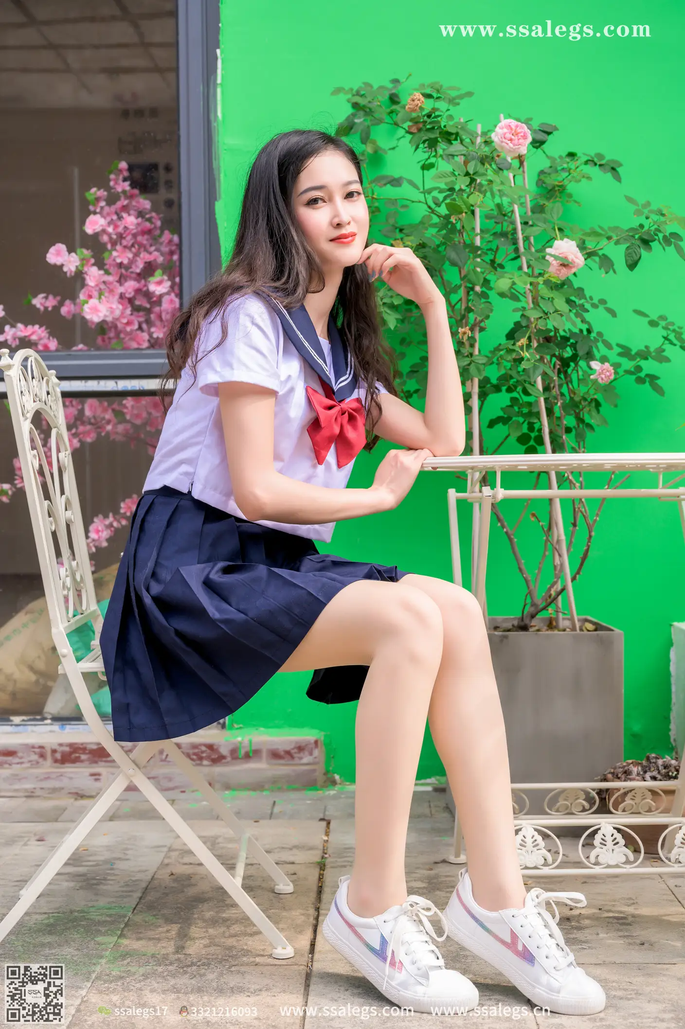 [SSA丝社] NO.422 漫漫白色jk制服肉丝写真(下)、丝社、美足#[134P]-061