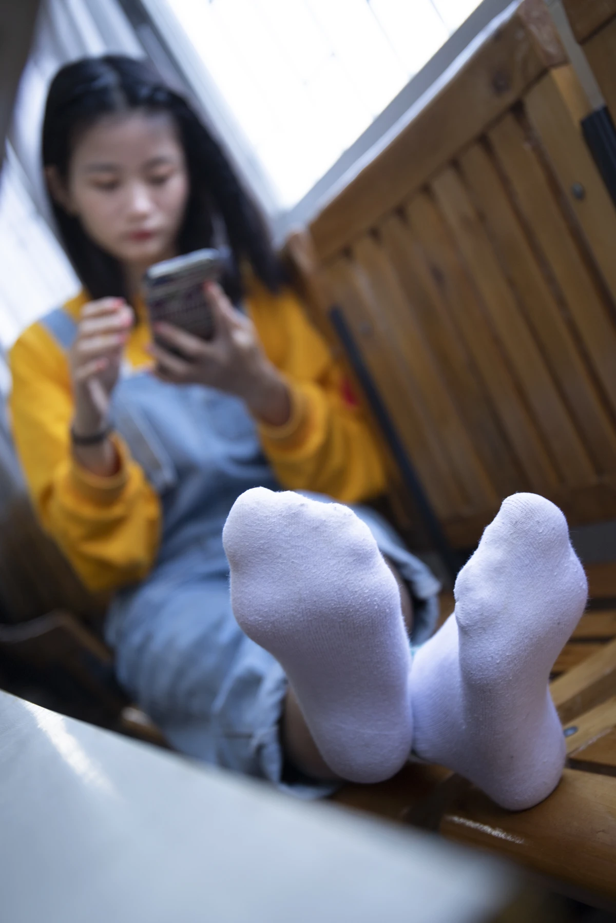 [南国足艺] NO.019 刁钻的角度 四川妹子琳琳教室秀美脚#南国足艺#[121P]-036