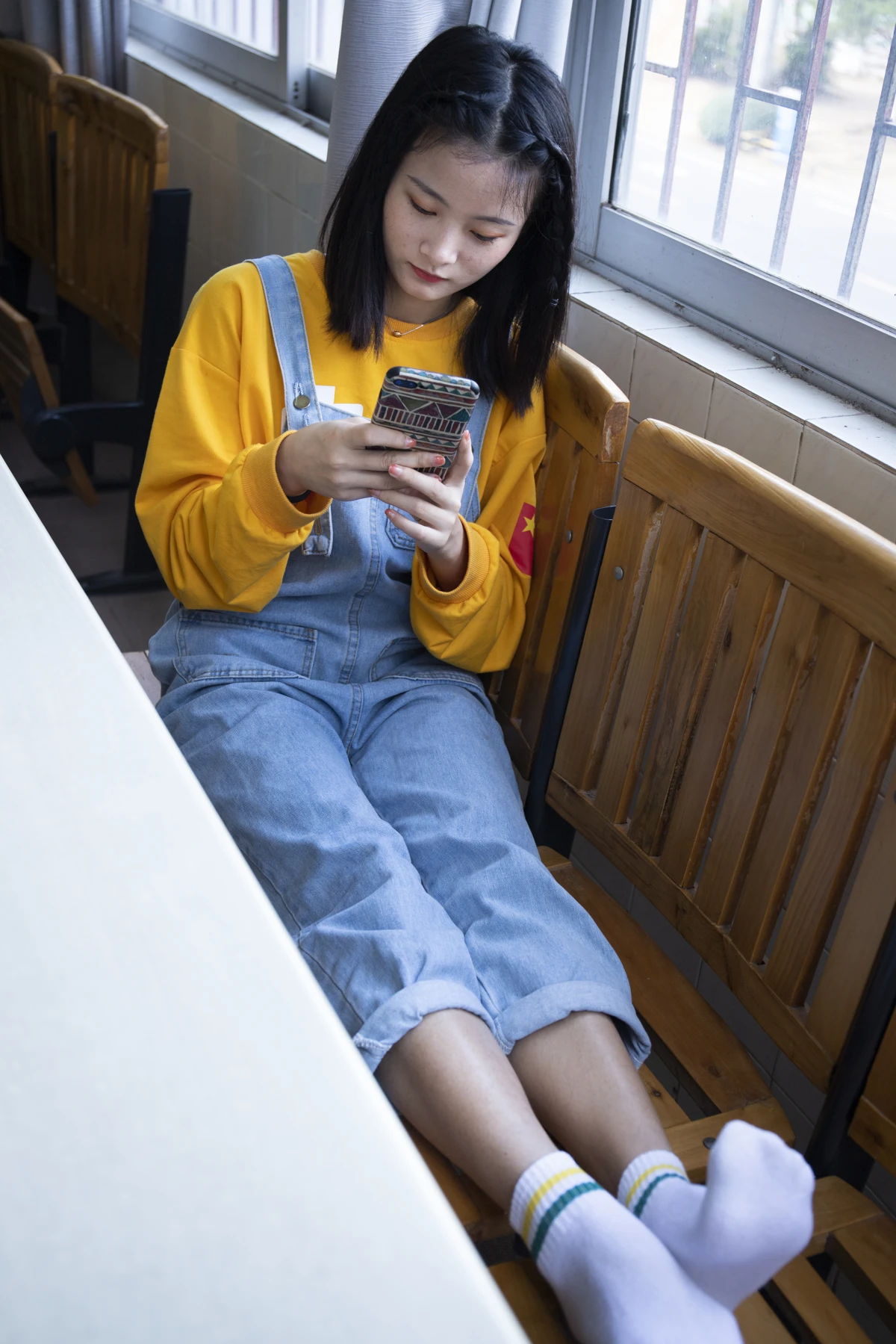 [南国足艺] NO.019 刁钻的角度 四川妹子琳琳教室秀美脚#南国足艺#[121P]-025