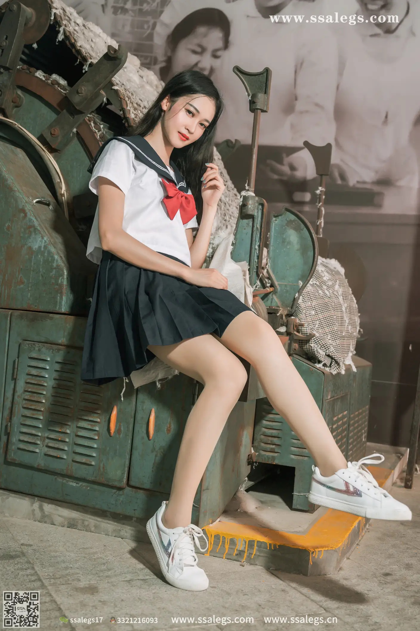 [SSA丝社] NO.422 漫漫白色jk制服肉丝写真(下)[134P]-PicJJ