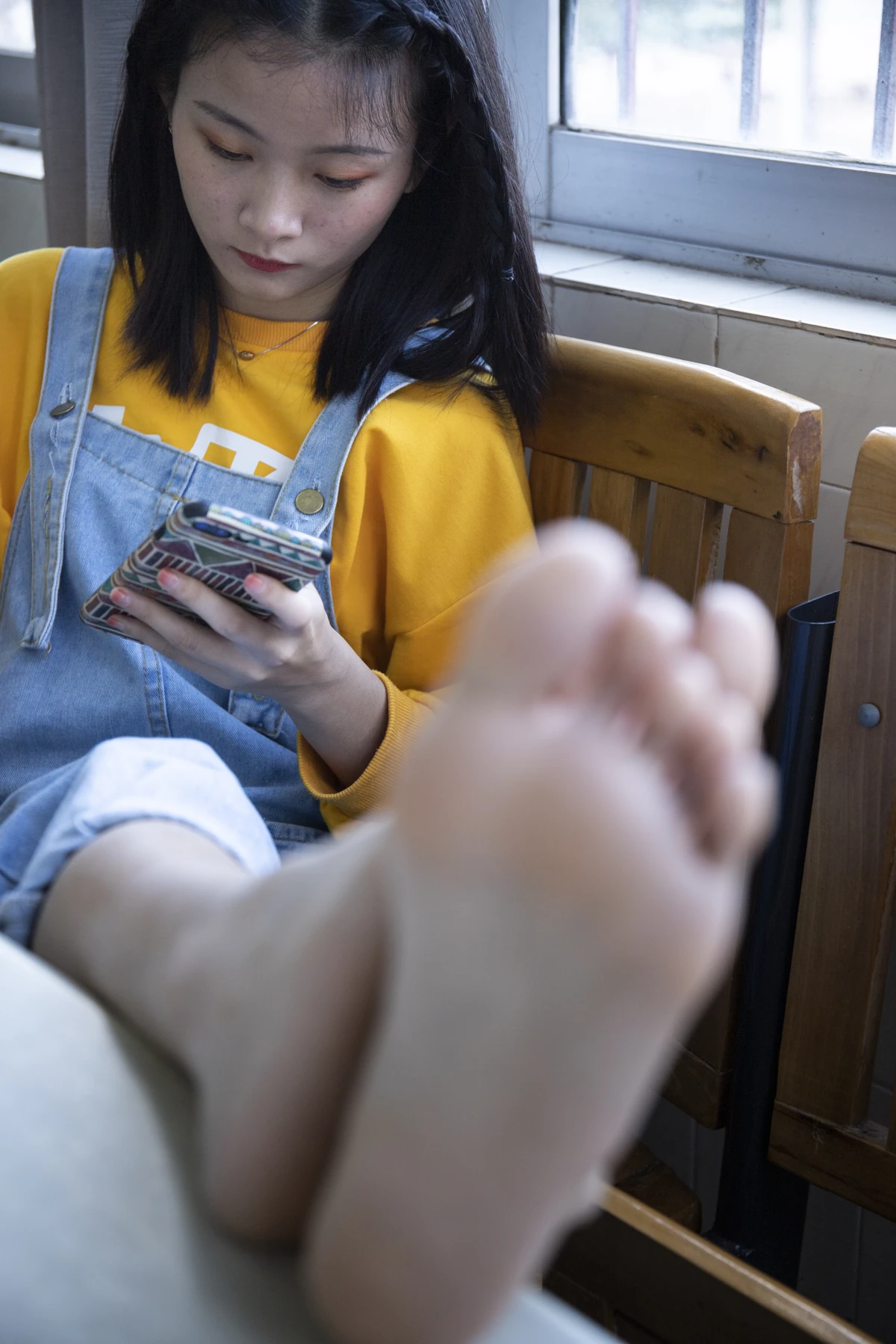 [南国足艺] NO.019 刁钻的角度 四川妹子琳琳教室秀美脚#南国足艺#[121P]-112