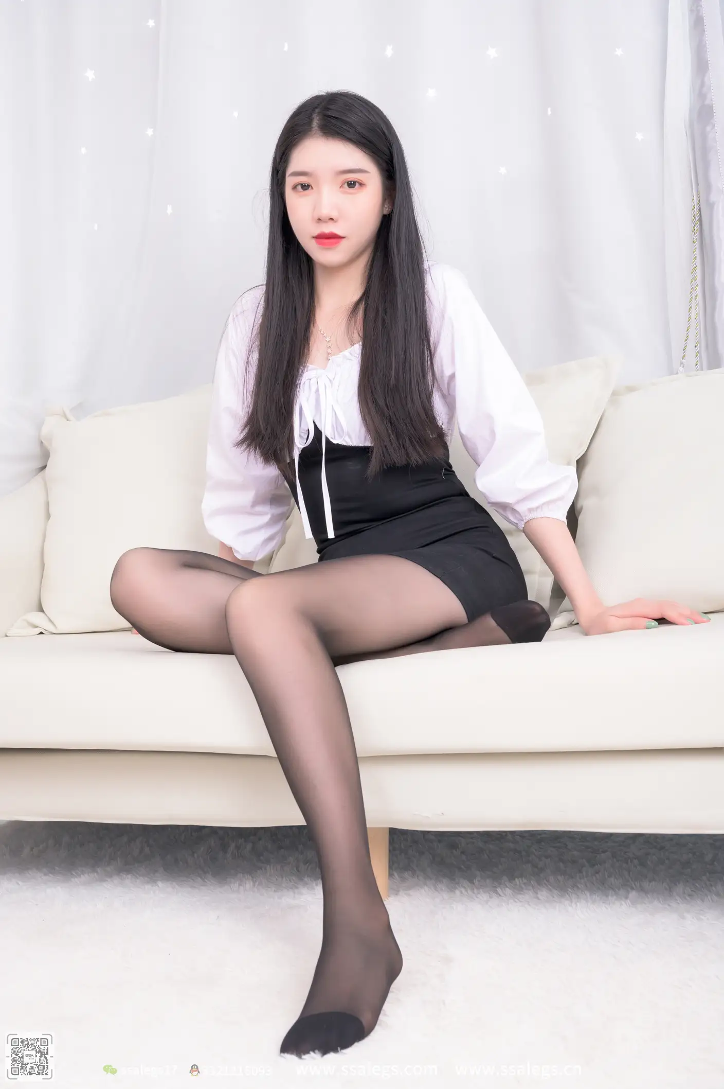 [SSA丝社] NO.517 秋秋 黑丝写真（下)、丝社、美足#[122P]-037