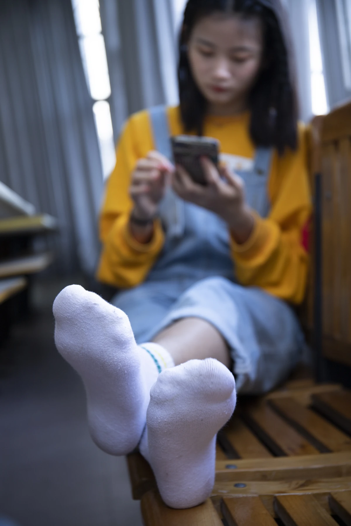 [南国足艺] NO.019 刁钻的角度 四川妹子琳琳教室秀美脚#南国足艺#[121P]-040