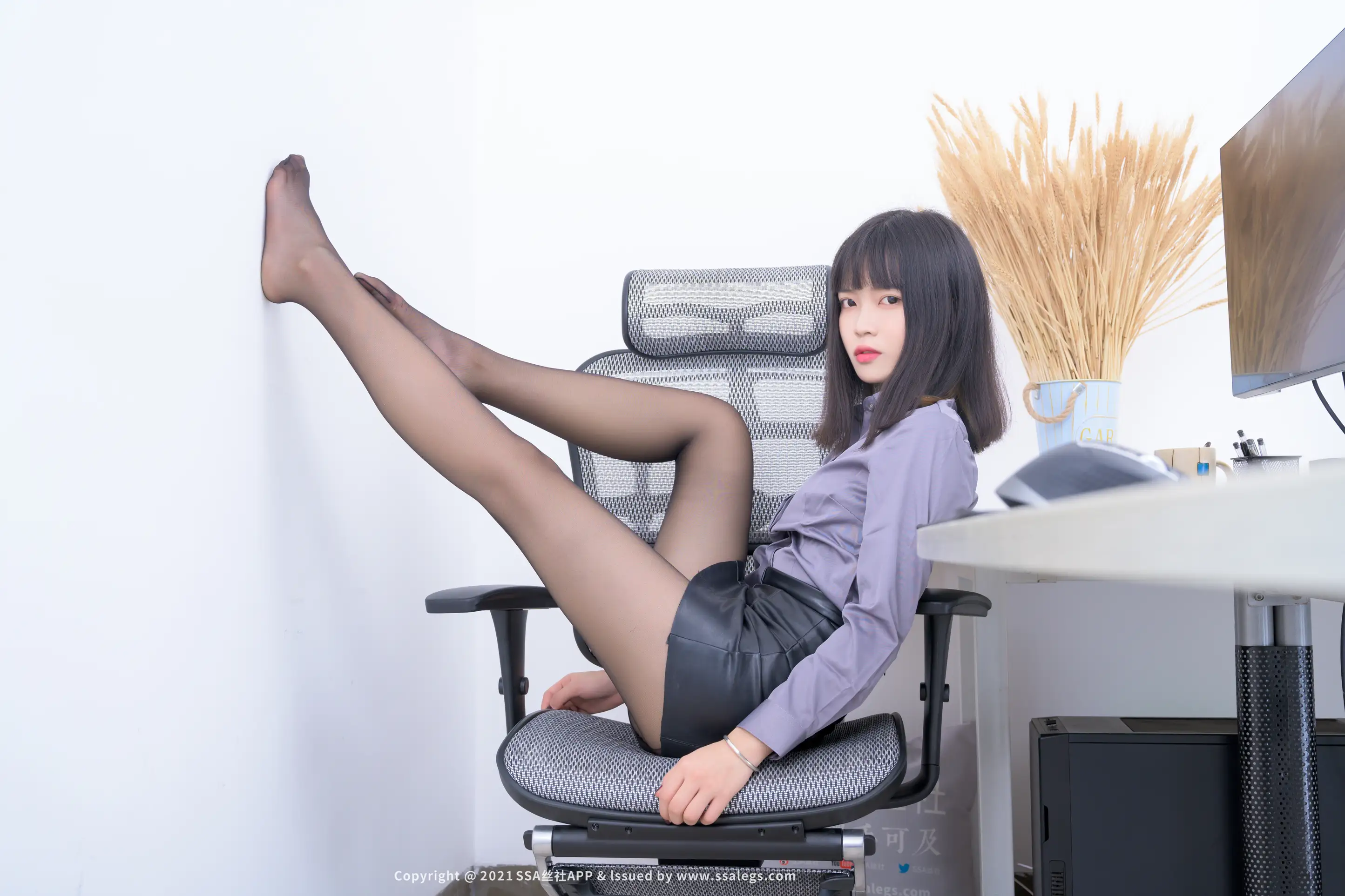 [SSA丝社] NO.749 模特丹丹的黑丝袜OL(下)#[123P]-034