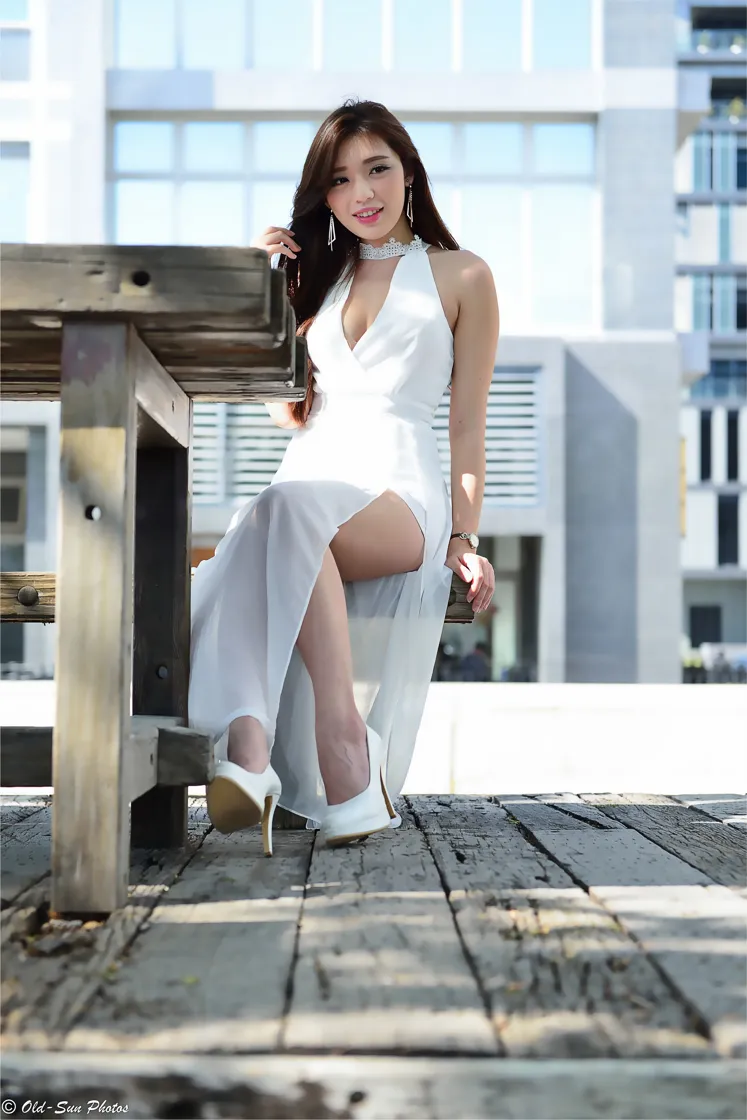 [街拍丝足] NO.156 谢立淇 白色小礼服高跟美腿 #街拍丝足、美足#[175P]-033