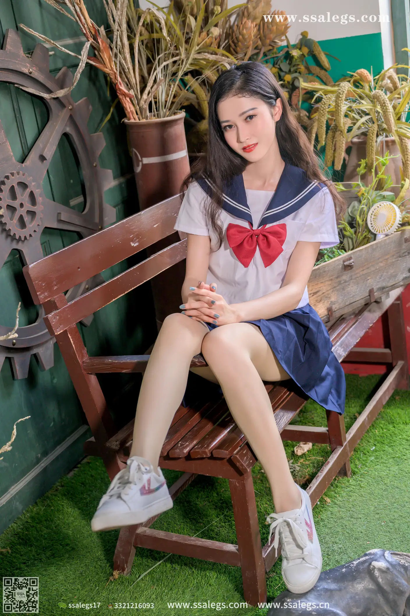 [SSA丝社] NO.421 漫漫白色jk制服肉丝写真(上)、丝社、美足#[135P]-031